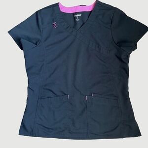 ScrubStar Size S Black Scrub Top